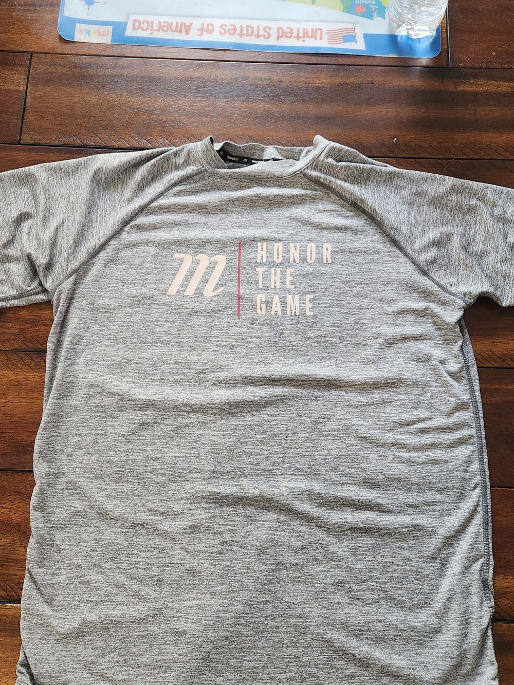 Heather Gray Marucci baseball 'Honor The Game' Short Sleeve Athletic Tee